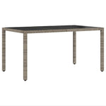 Garden Dining Set 7 pcs Grey Poly rattan 3334874