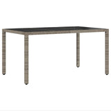 Garden Dining Set 7 pcs Grey Poly rattan 3334874
