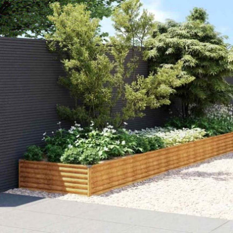 Garden Raised Bed 960x100x36 cm Corten Steel 152000