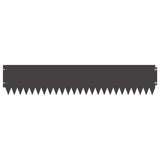Lawn Edging 10 pcs 103 x 20 cm Steel Black 8008469