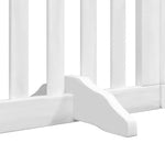 Dog Gate with Door Foldable 15 Panels White 750 cm Poplar Wood 3155649