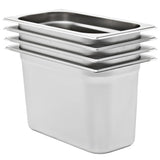 Gastronorm Containers 4 pcs GN 1/3 200 mm Stainless Steel 50897