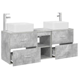 Bathroom Cabinet Set 3 pcs Concrete Grey 49.5 x 41 x 63 cm 3405822