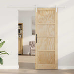 Sliding Door Manual Natural and white 78 x 211 cm 3333248