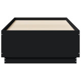 Bed Frame with LED without Mattress Black 75x190 cm Small Single 3209668