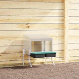 Chicken Nesting Box 2 Compartments with Legs Galvanised Steel 4104895
