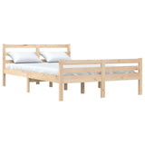 Bed Frame without Mattress Solid Wood 135x190 cm Double Double 814794