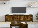 TV Cabinet Smoke Oak 140 x 36 x 49.5 cm Engineered Wood 886512