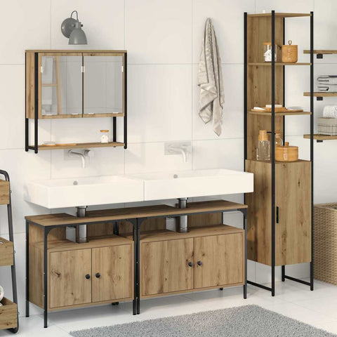 Bathroom Furniture Set 4 pcs Artisan oak 33 x 33 x 185.5 cm 3334405
