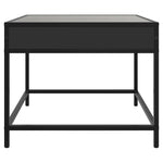 ZNTS Coffee Table with Infinity LED Black 50x50x41 cm 847677