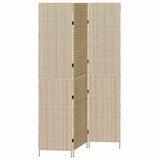 Room Divider Folding Manual Beige 146 x 200 cm Poly Rattan 42003678
