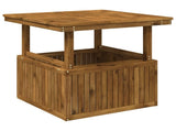 Garden Coffee Table Solid Acacia Wood Height Adjustable Natural 901243