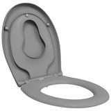 Toilet Seat Grey 47 x 37 x 4 cm Duroplast 42002351