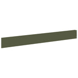 Lawn Edging 30 pcs 100 x 12 cm Steel Olive Green 8008798