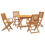 ZNTS 5 Piece Garden Dining Set Solid Wood Acacia 3203352