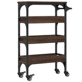 Kitchen Trolley Brown Oak 53x20x76 cm Engineered Wood 842355