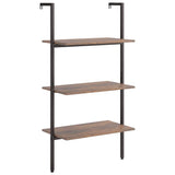 3-Tier Leaning Shelf Dark Brown and Black 64x35x120,5 cm 336380