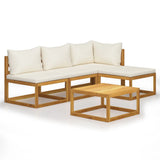 5 Piece Garden Lounge Set with Cushions Solid Wood Acacia 3098666