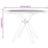 Garden Table Round 110x75 cm Solid Wood Acacia 367835