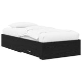 Bed Frame with Storage Black Oak 80 x 200 cm Engineered Wood 3429531