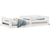 Bed Frame without Mattress White 75x190 cm Small Single Solid Wood Pine 855697