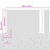Welded Wire Fence 10 x 1.5 m Hot-Dip Galvanised Steel 3336974