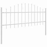 Garden Fence White 1020 x 75 cm Powder-Coated Steel 3360160