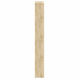 Shoe Cabinet 4-Layer Mirror Oak 63x17x134 cm 273935