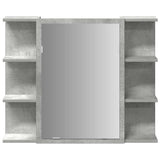 Bathroom Mirror Cabinet Concrete Grey 80x20.5x64 cm Engineered Wood 856035