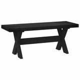 Dining Bench NOAIN 120 x 41 x 45 cm Solid Pine Wood Black 42020928