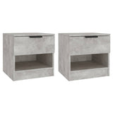 Bedside Cabinets 2 pcs Concrete Grey Engineered Wood 811259