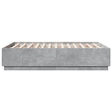 Bed Frame without Mattress Concrete Grey 140x190 cm 3209733