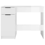 ZNTS Desk High Gloss White 100x50x75 cm Engineered Wood 811499