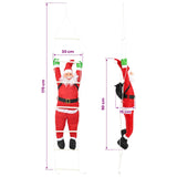 Hanging Santa Claus on Ladder Red 30 x 15 x 170 cm Polyester 42050784
