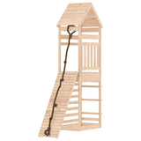 Playhouse with Climbing Wall Solid Wood Pine 3156919