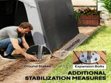 1.8 x 2.4m Garden Storage Shed Tent, Waterproof Portable Shed Shelter for Motorbike, Garden Tools, T3398P553282