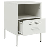 Bedside Cabinet White 36x39x50.5 cm Steel 843064