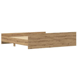 Bed Frame Artisan Oak 203 x 203 x 50 cm Engineered Wood 3329304