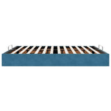 Ottoman Bed Frame No Mattress Dark Blue 200x200 cm Velvet 3310989