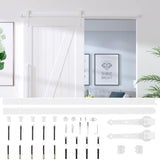Sliding Door Hardware Kit 183 cm Steel White 151709
