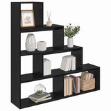 Room Divider Bookcase Black Oak 143.5 x 29 x 143.5 cm 886274