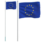 Europe Flag and Pole 6.23 m Aluminium 3147114