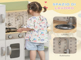 Toy Kitchen, Kids Play Kitchen, Role Playing Game with Phone, Ice Maker, Stove, Utensils, for 3-6 T3398P348124