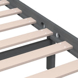3101240 Bed Frame without Mattress Grey Solid Wood Pine 200x200 cm