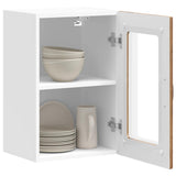 Kitchen Wall Cabinet with Glass Door Kalmar Old Wood Engineered Wood 853535