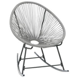 Rocking Chair Grey Polyethylene rattan, powder-coated steel 44482
