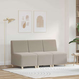 Modular Sofa Unit Armless 3 pcs Light Grey 55 x 74 x 82 cm 3399827