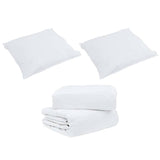 Duvet Set with Pillow 3 pcs White Microfiber and Cotton 3377236