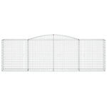 Arched Gabion Baskets 10 pcs 400x50x120/140 cm Galvanised Iron 3147017