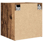 ZNTS Wall-mounted Bedside Cabinets 2 pcs Old Wood 38x34x40 cm 861262
